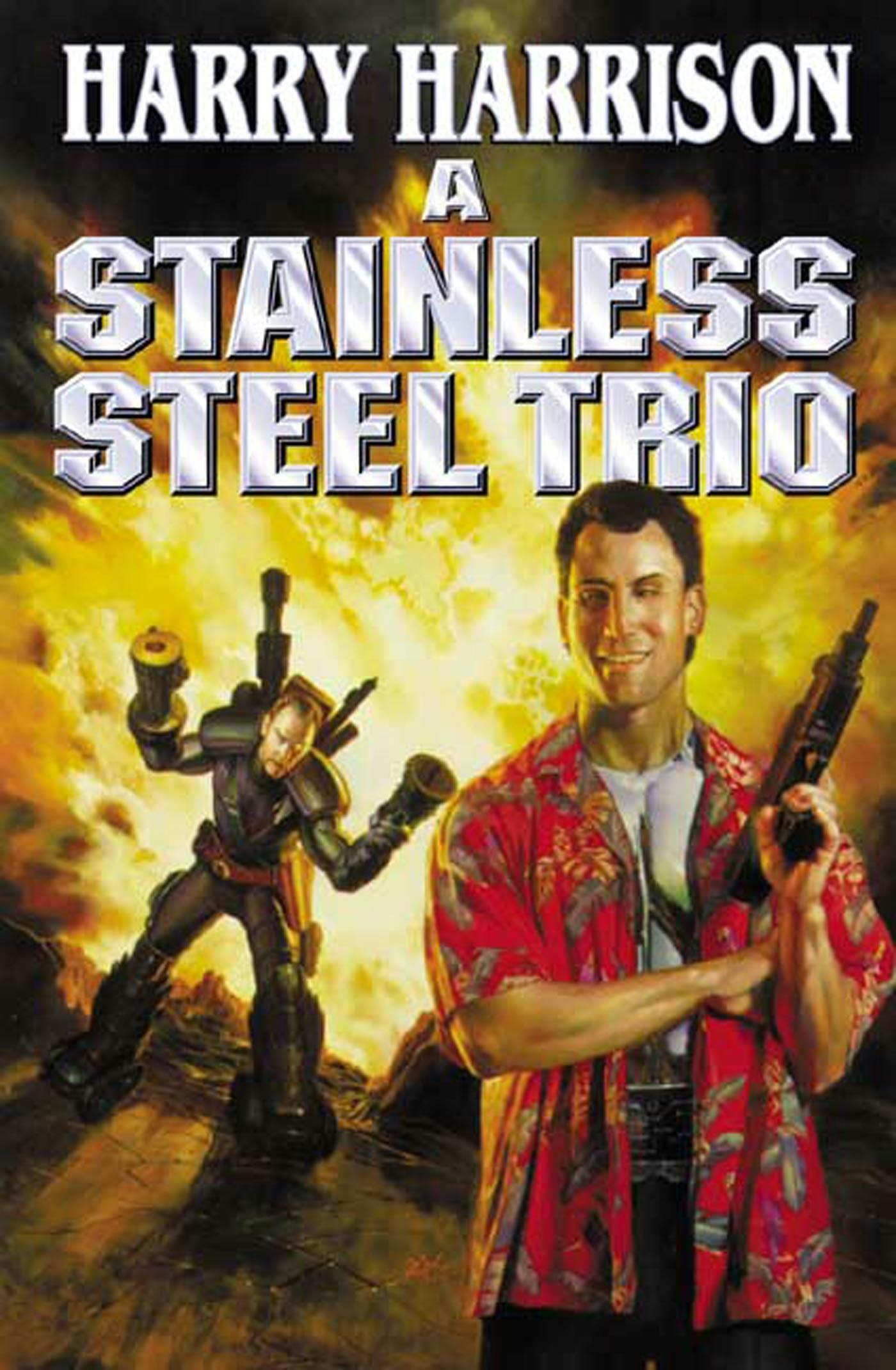 Cover for the book titled as: A Stainless Steel Trio