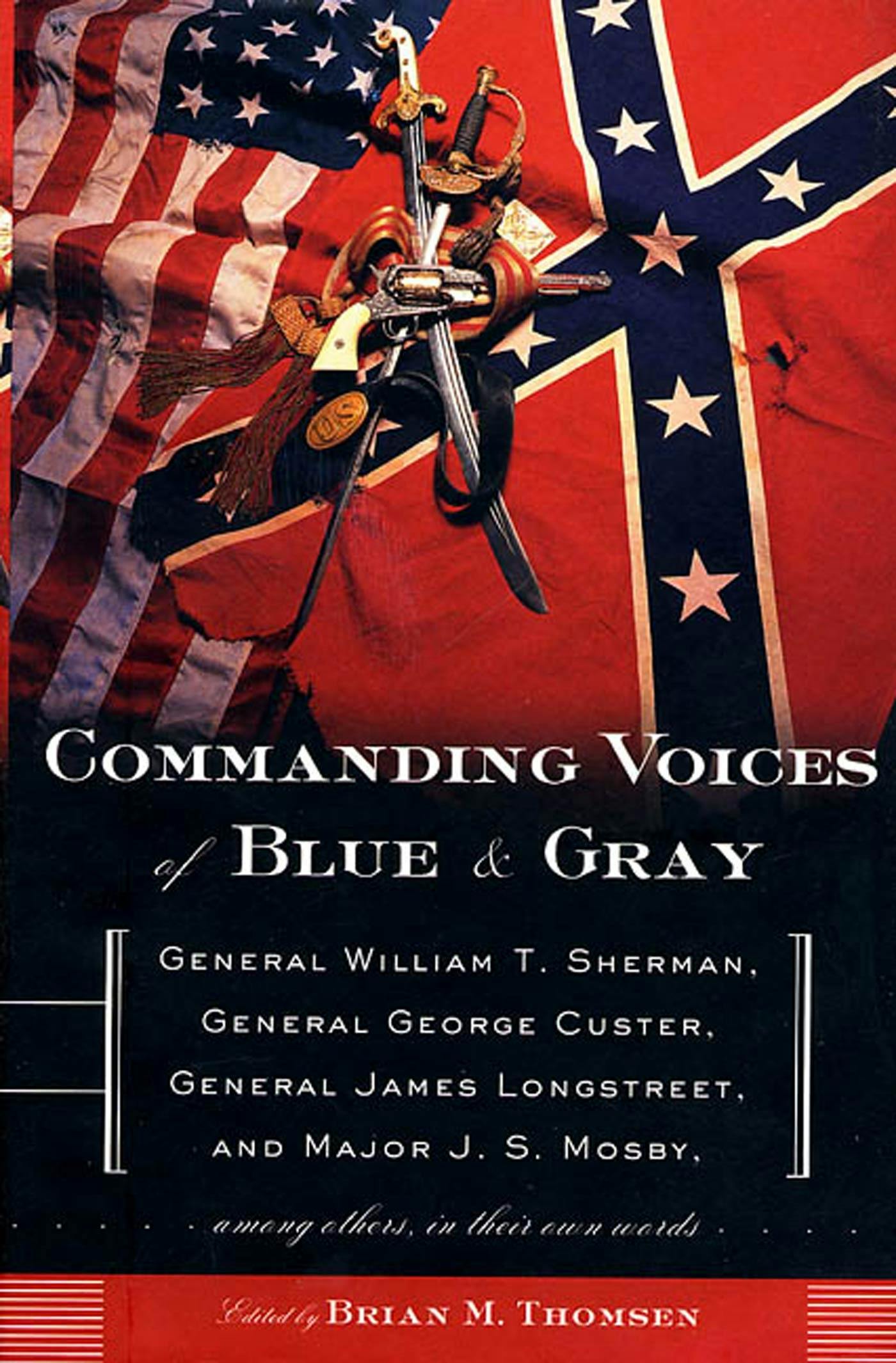 Cover for the book titled as: Commanding Voices of Blue & Gray