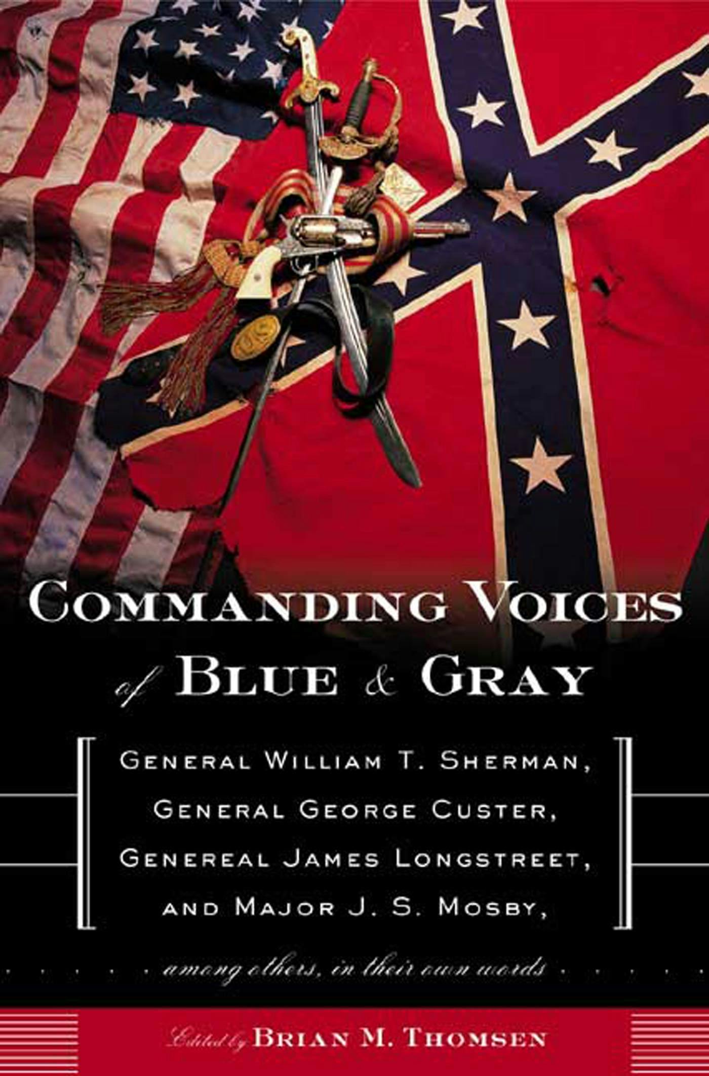 Cover for the book titled as: Commanding Voices of Blue & Gray