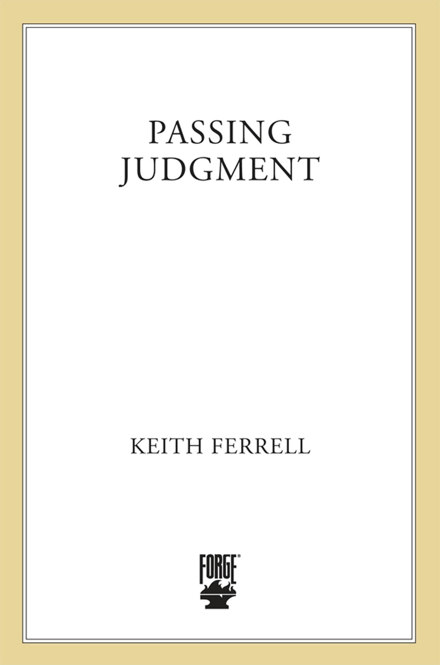 Cover for the book titled as: Passing Judgment