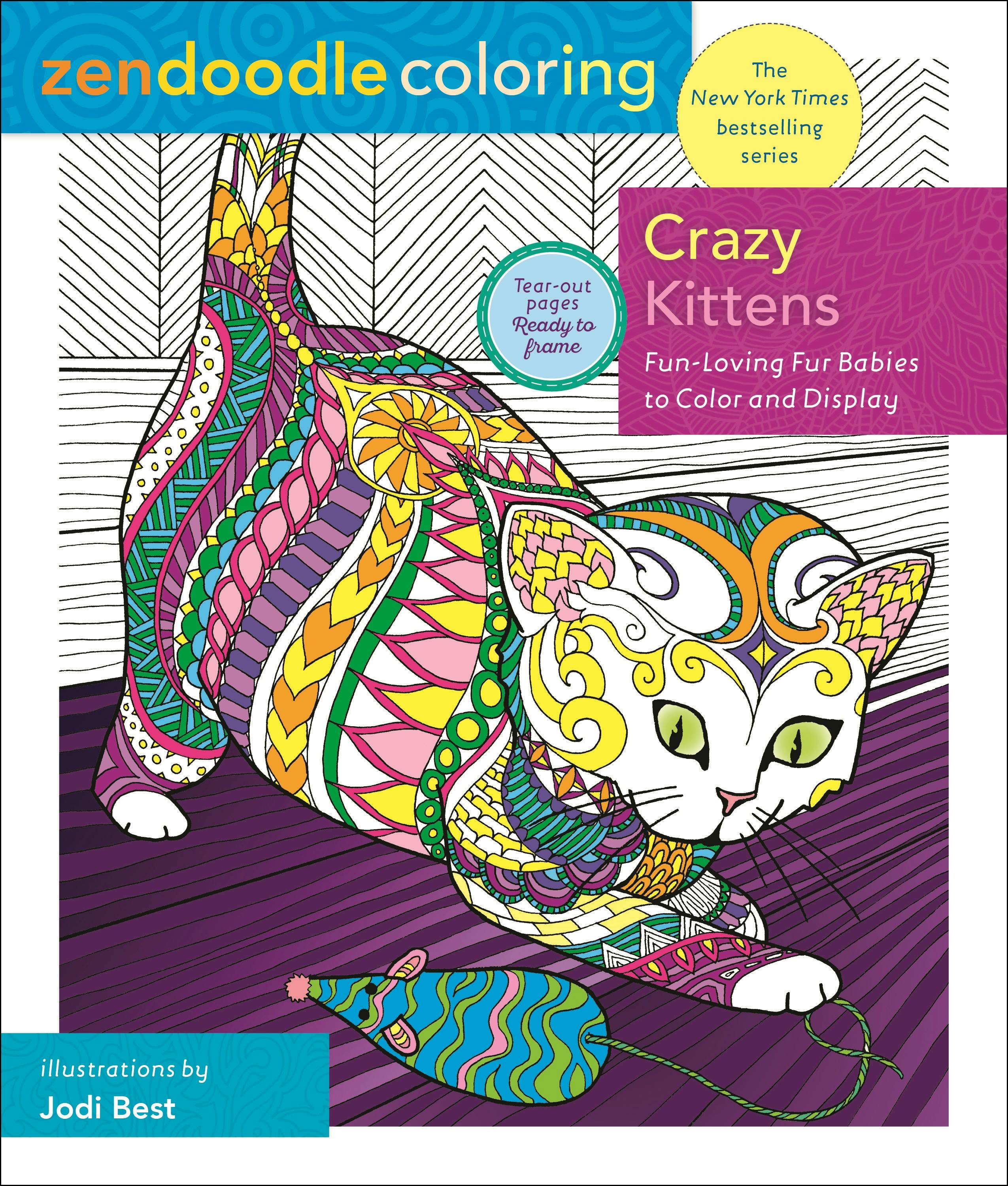 Zendoodle Coloring: Crazy Kittens