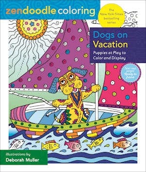 Zendoodle Coloring: Dogs on Vacation