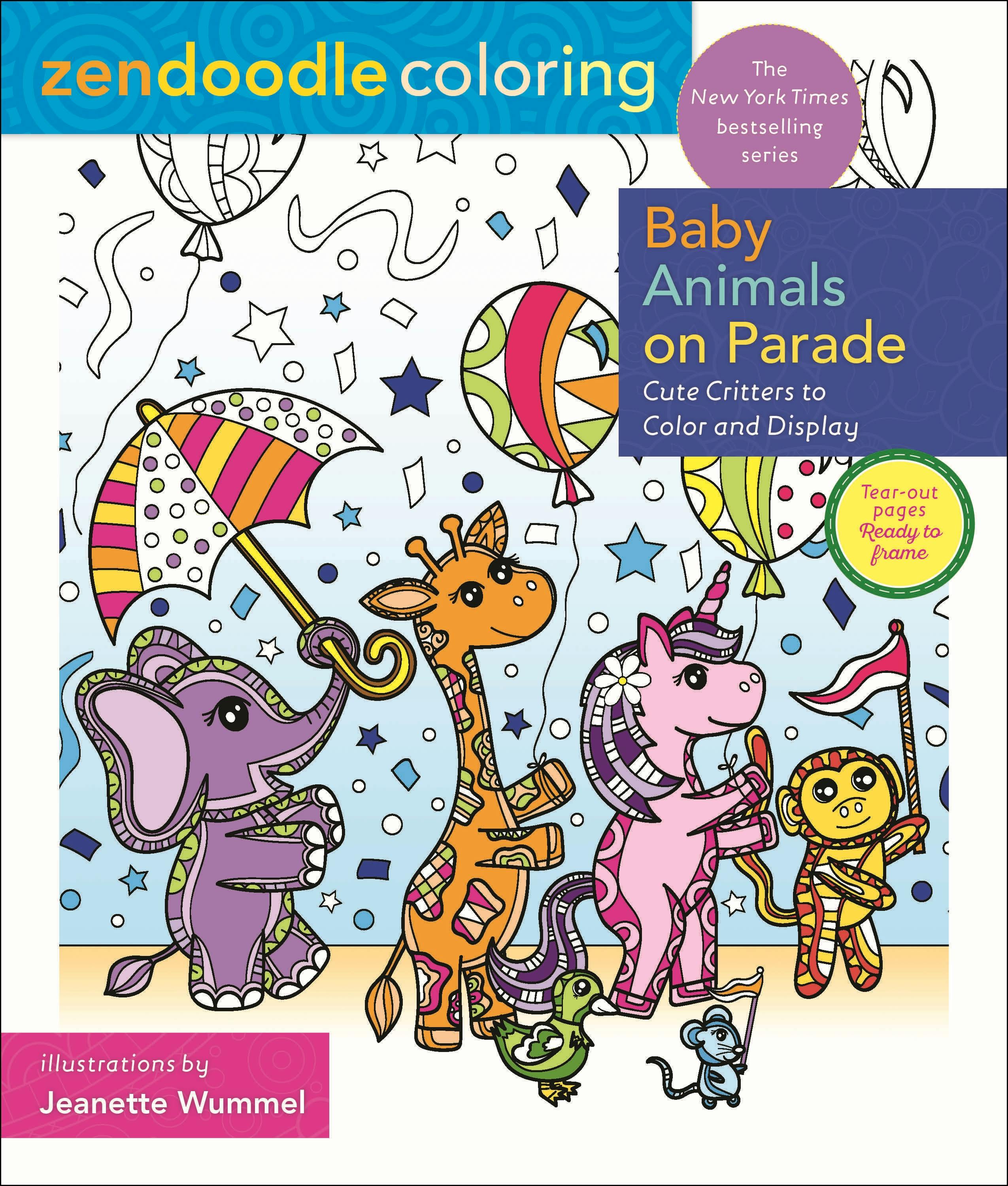 Image of Zendoodle Coloring: Baby Animals on Parade