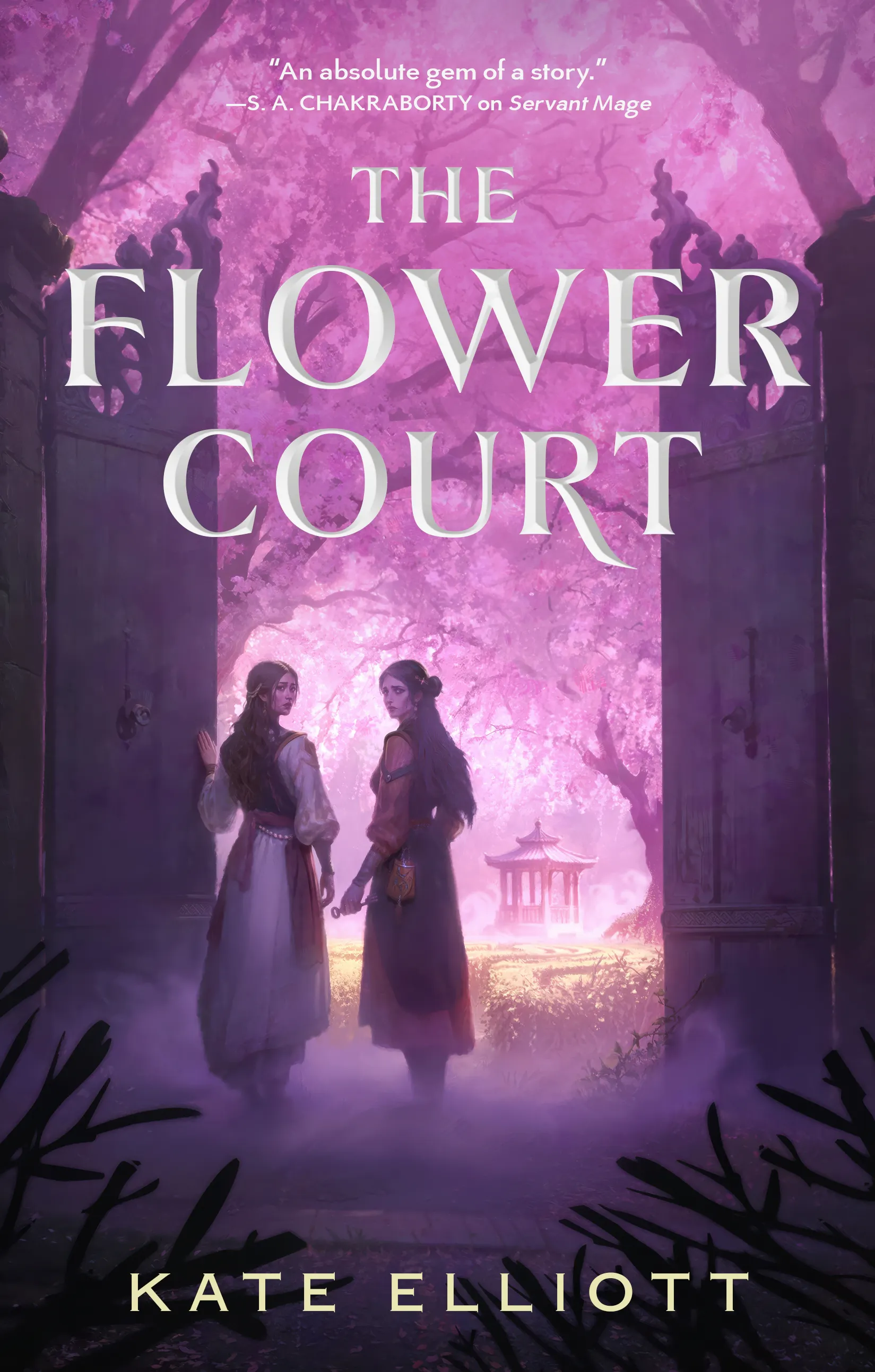 Cover for the book titled as: The Flower Court