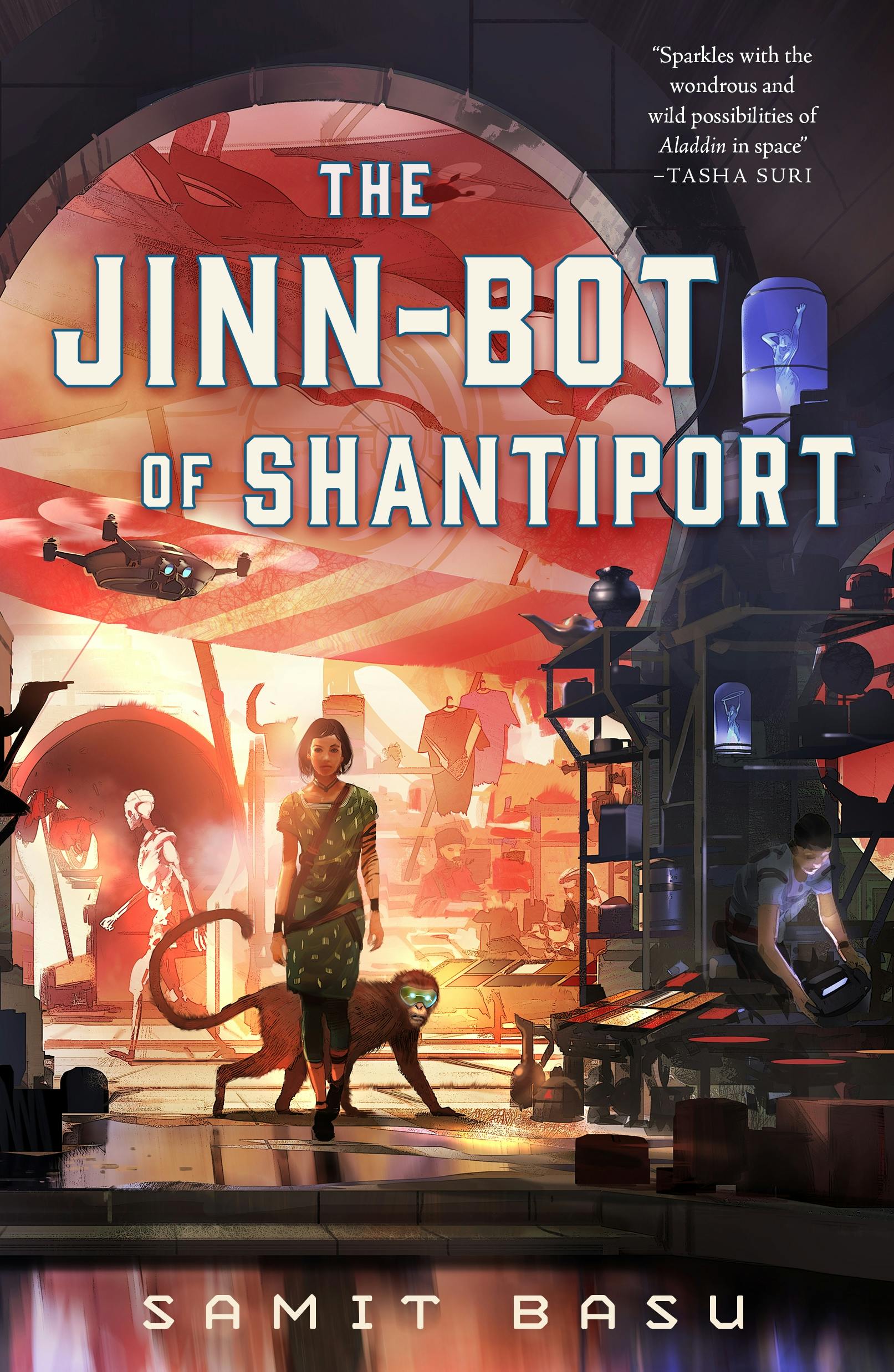 Cover for the book titled as: The Jinn-Bot of Shantiport