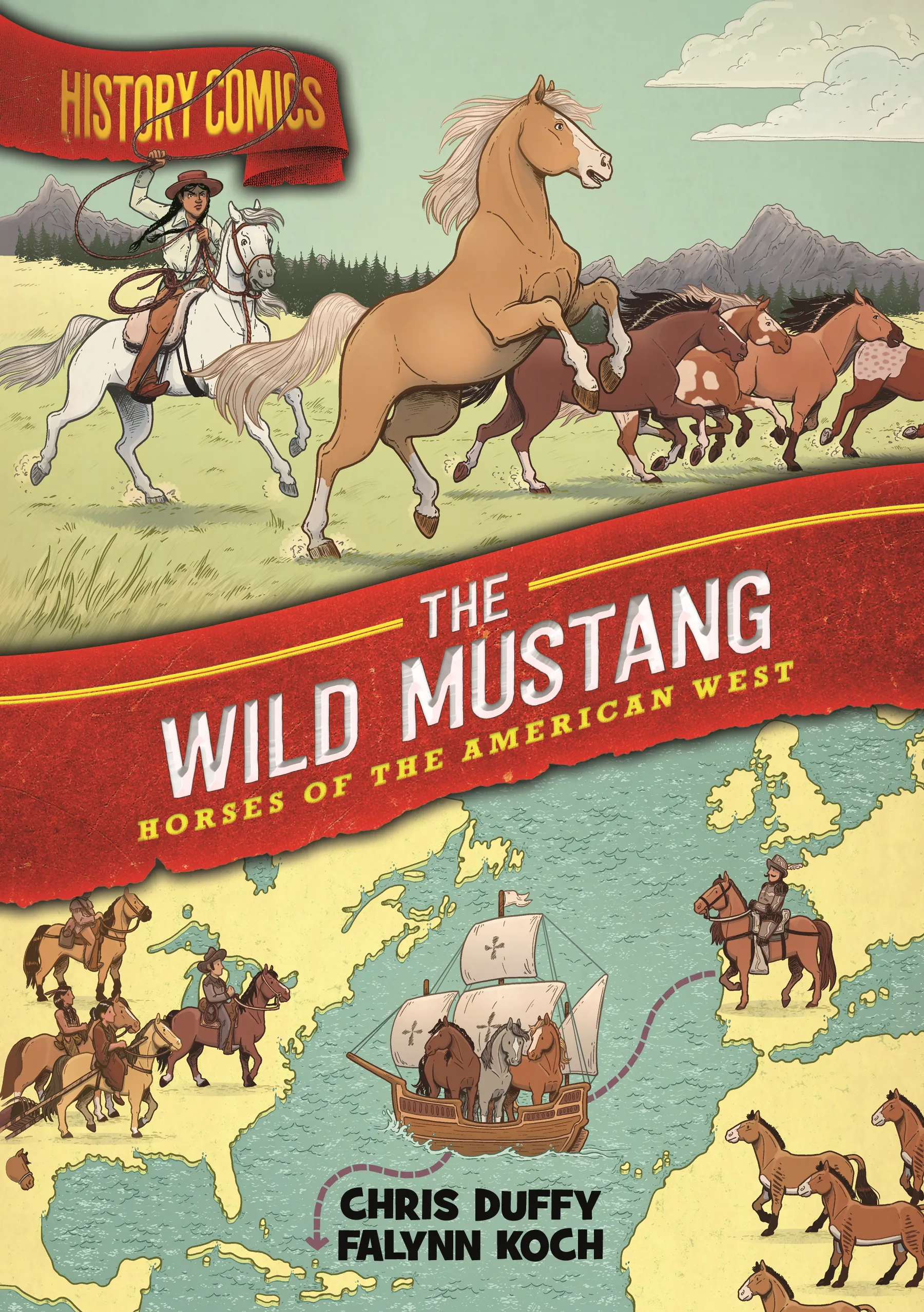 洋書 MUSTANG The Racing Thoroughbred History Comics: The Wild Mustang