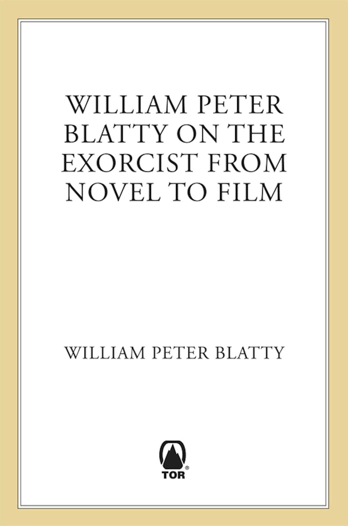 Cover for the book titled as: William Peter Blatty on "The Exorcist"